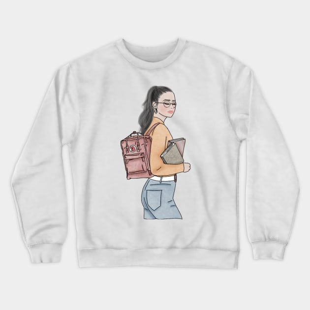 School girl (3) Crewneck Sweatshirt by piscoletters